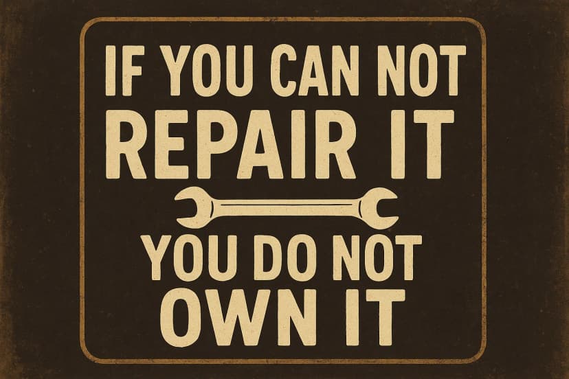 if you can not repair it you do not own it