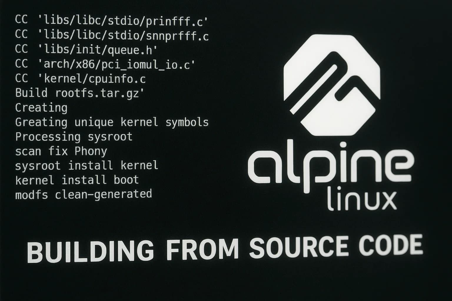 Build from source Alpine linux ISO